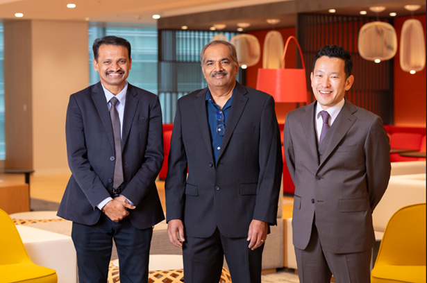 Sathish Kumar, Sales Director, GL Japan, Ravi Thummarukudy, CEO from Mobiveil (A Hitachi Globallogic Company), Kimihiko Uchimura, Partner at PwC Consulting LLC
