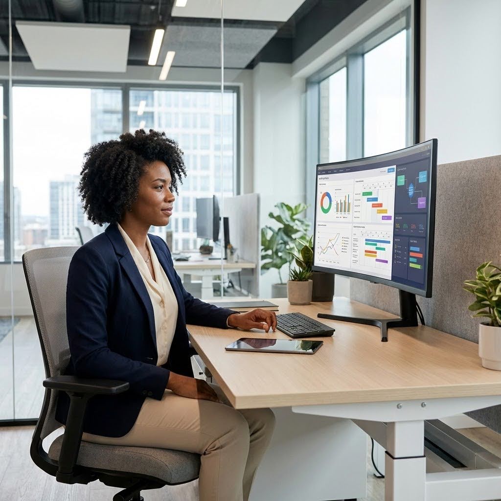 Media operations analyst reviews campaign performance, audience engagement metrics, and scheduling workflows on a desktop dashboard—illustrating agentic AI's role in optimizing content strategy and decision-making in real time.